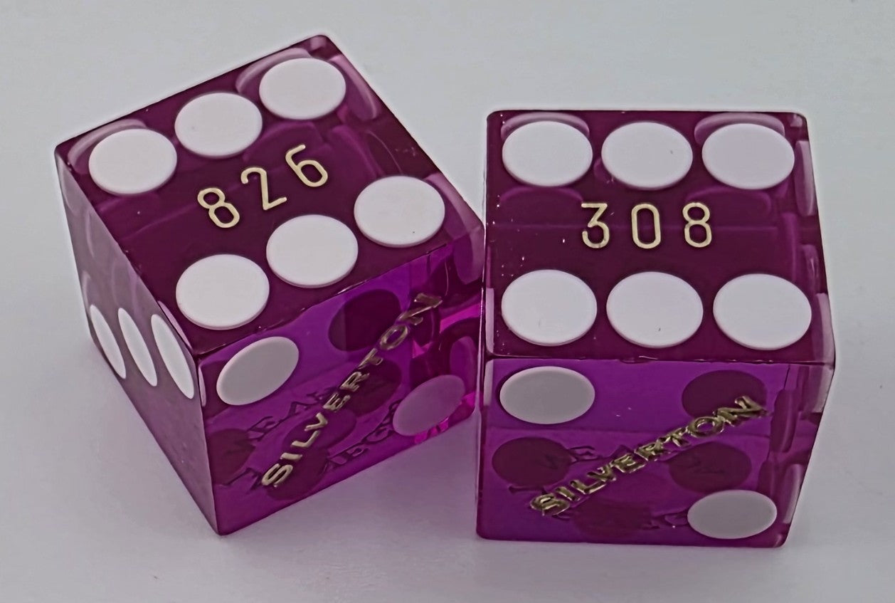 Silverton Casino Las Vegas Used Dice Pair Modern Logo