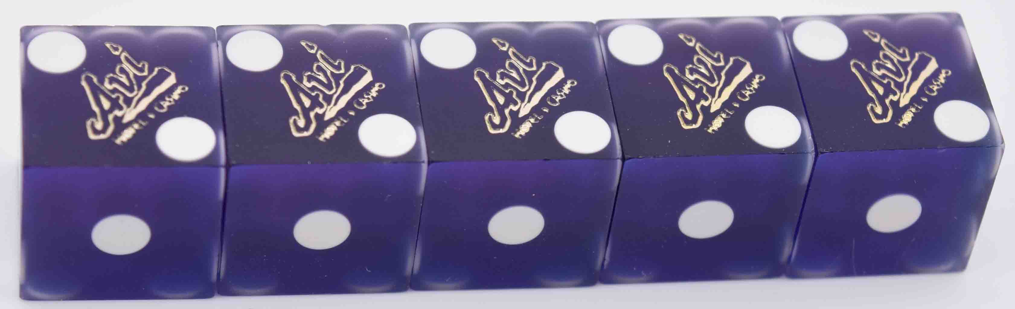 Avi Casino Laughlin Nevada Blue Stick of Matching Number Dice
