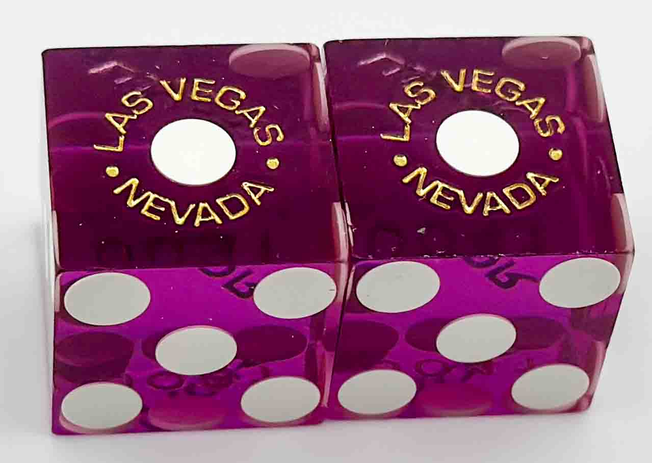 Luxor Casino Las Vegas Nevada Pair of Purple Dice