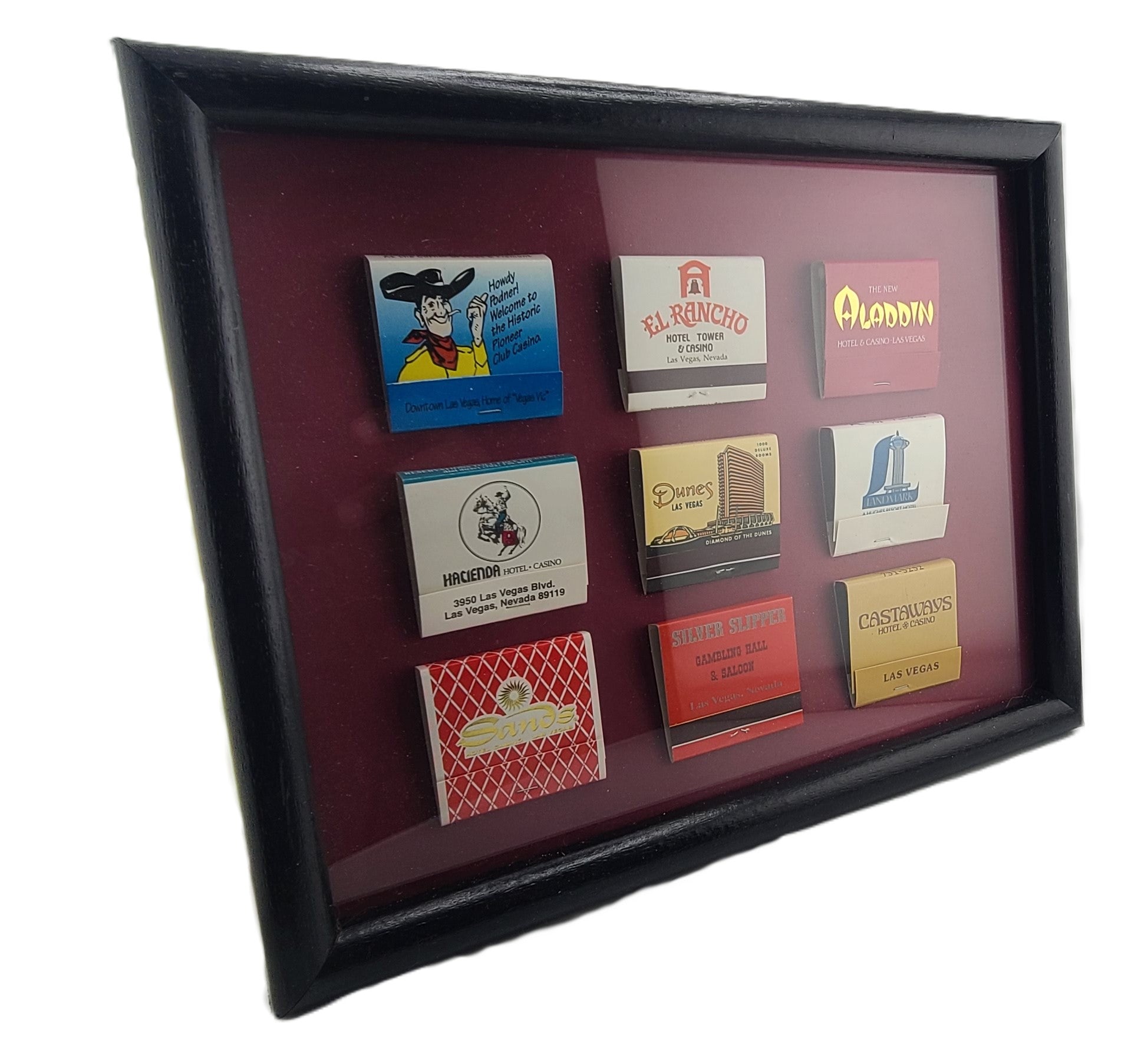 Vintage Casino 8 X 10 Frame Mix Matchbooks From Las Vegas