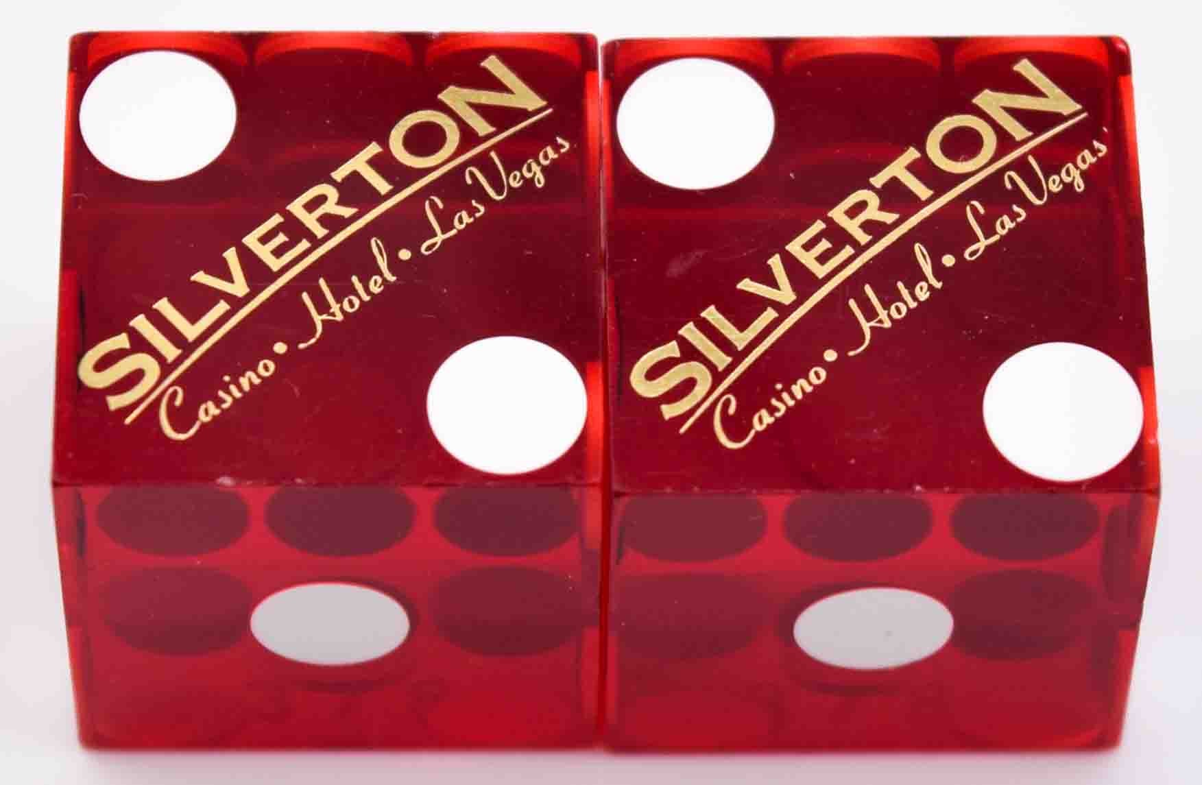 Silverton Casino Las Vegas Nevada Red Used Matching Number Pair of Dice