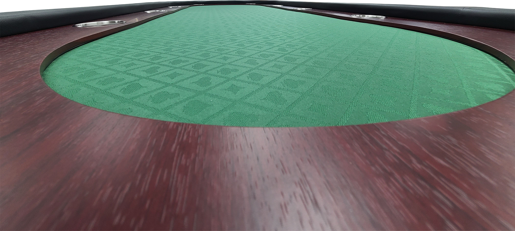 96" Poker Table With Speedcloth Drink Holders and Pedestal Legs