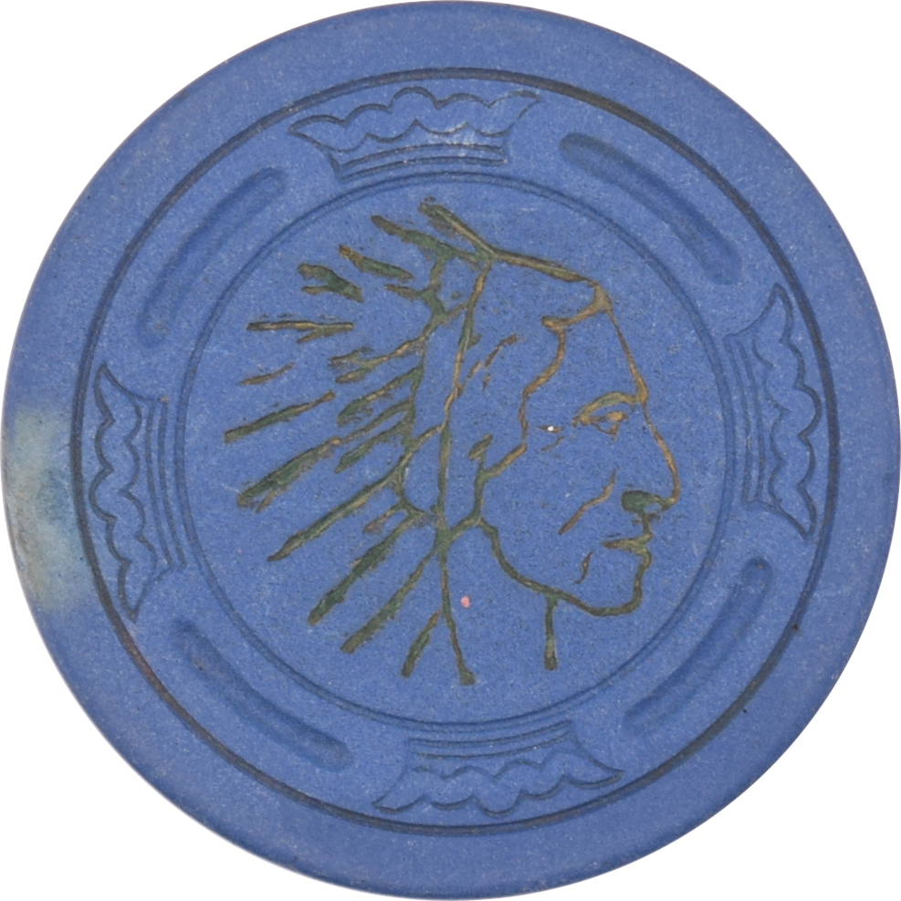 Colony Club Casino Reno Nevada Blue LgCrown Roulette Chip 1949