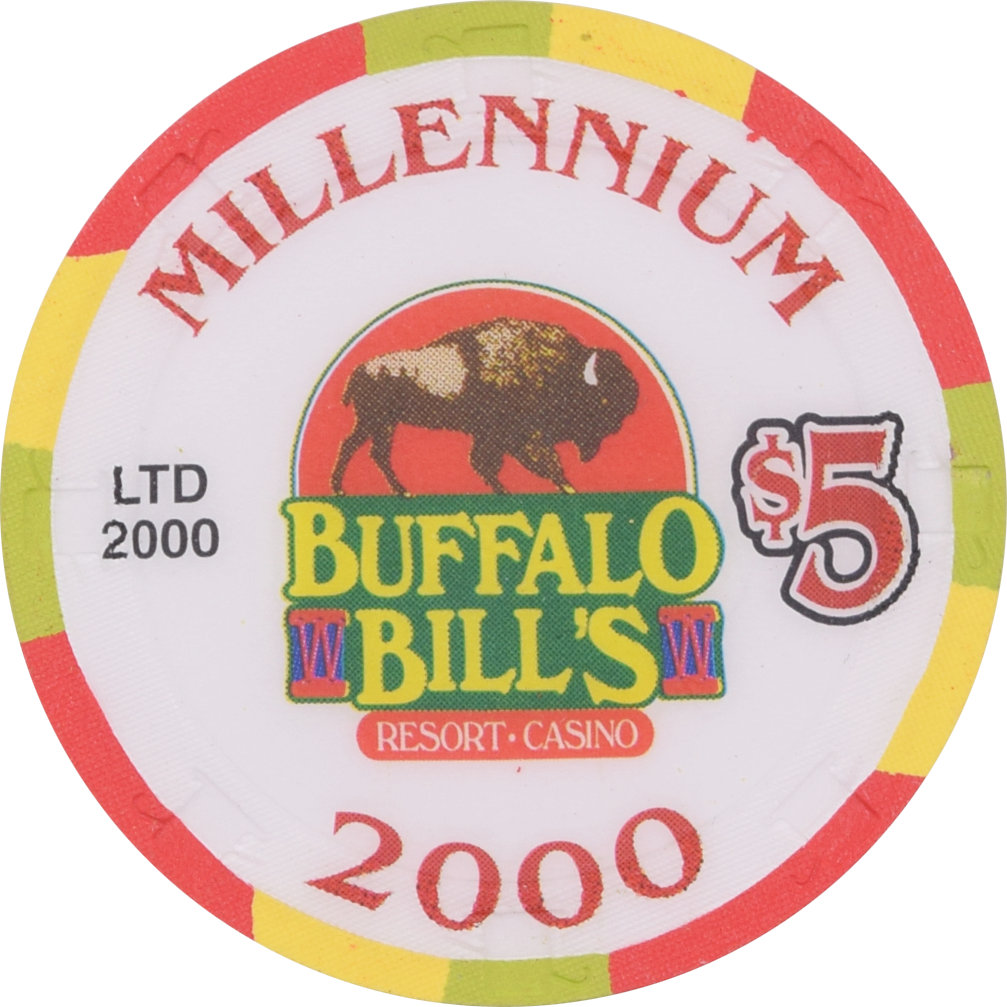 Buffalo Bill's Casino Primm Nevada $5 Millennium Chip 1999