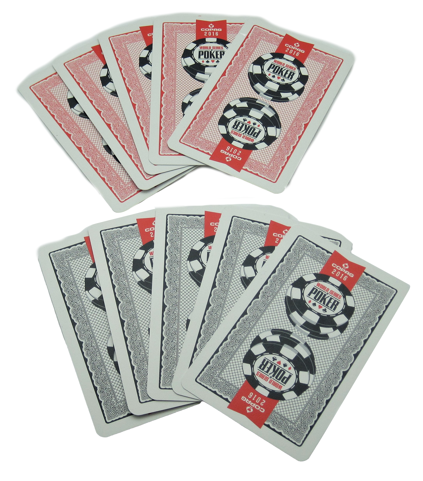 2016 Set of 2 Authentic Decks Dealt at WSOP Used Copag Plastic Playing Cards Bridge Standard Index