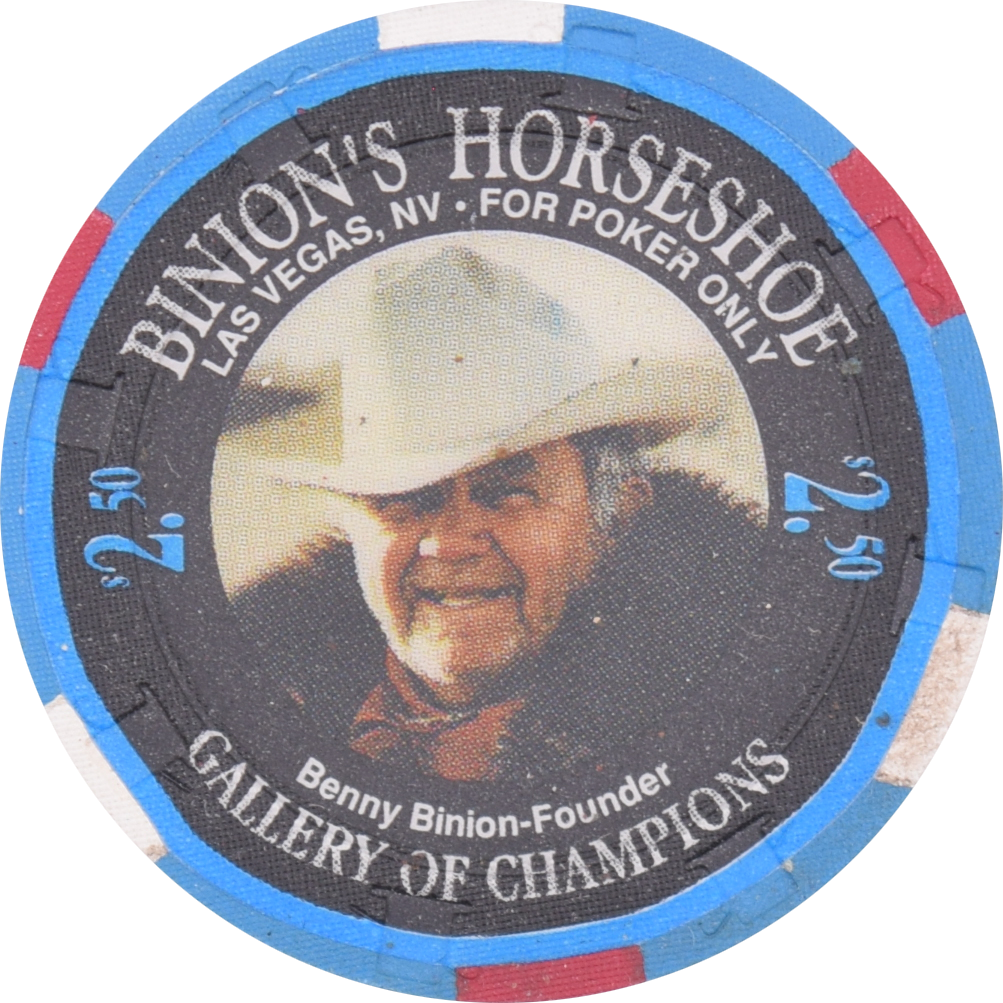 Horseshoe Club (Binion's) Casino Las Vegas Nevada $2.50 Benny Binion Chip 1994
