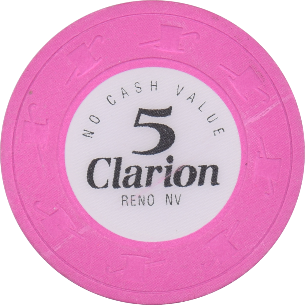 Clarion Hotel Casino Reno Nevada 5 NCV Chip 1990s