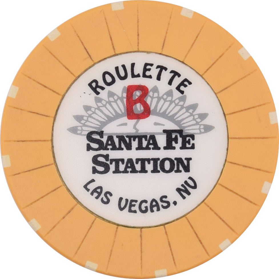 Santa Fe Station Casino Las Vegas Nevada Peach Roulette B Chip 2000