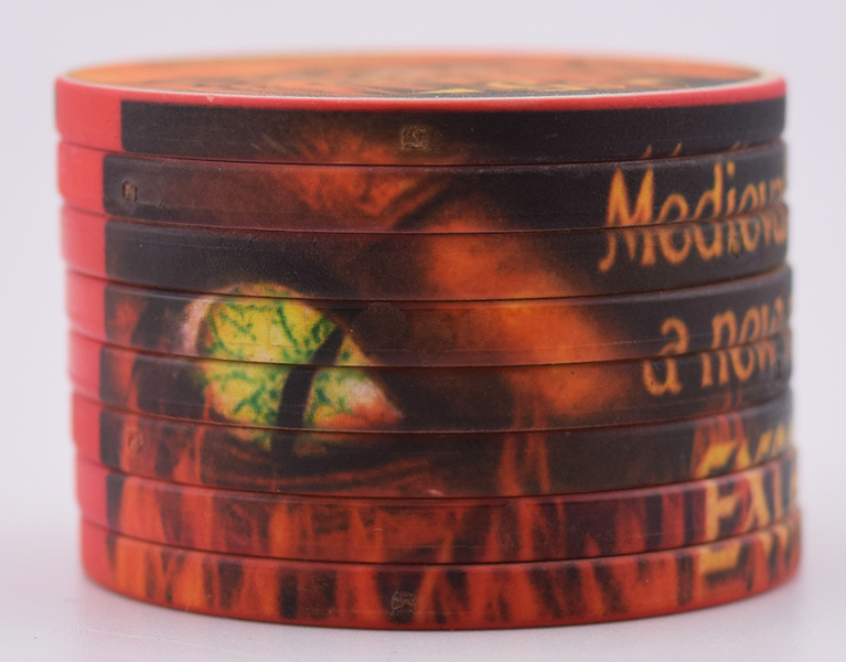 Excalibur Casino Las Vegas Nevada Set of 8 Tournament of Kings $5 Chips 1999