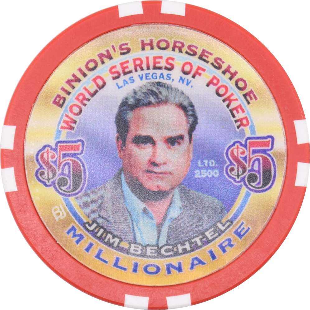 Horseshoe Club Casino Las Vegas Nevada $5 WSOP Jim Betchel Millionaire Chip 2002