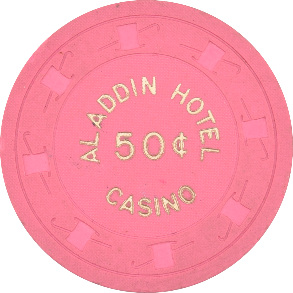 Aladdin Casino Las Vegas Nevada 50 Cent Rose Chip 1980s
