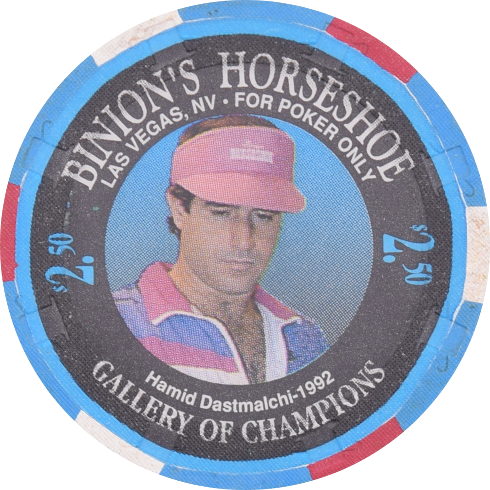 Horseshoe Club (Binion's) Casino Las Vegas Nevada $2.50 Hamid Dastmalchi Chip 1994