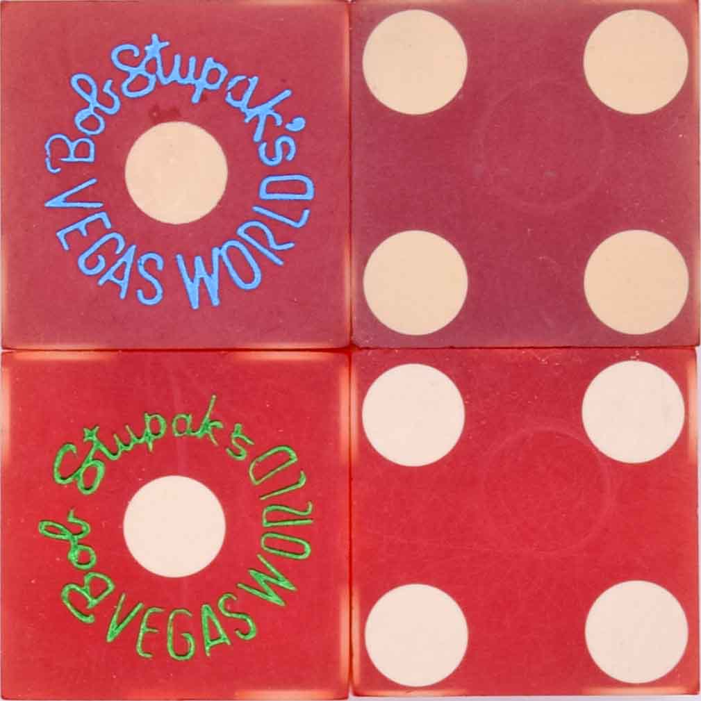 Vegas World Casino Las Vegas Nevada Pair of Dice 1980s/90s