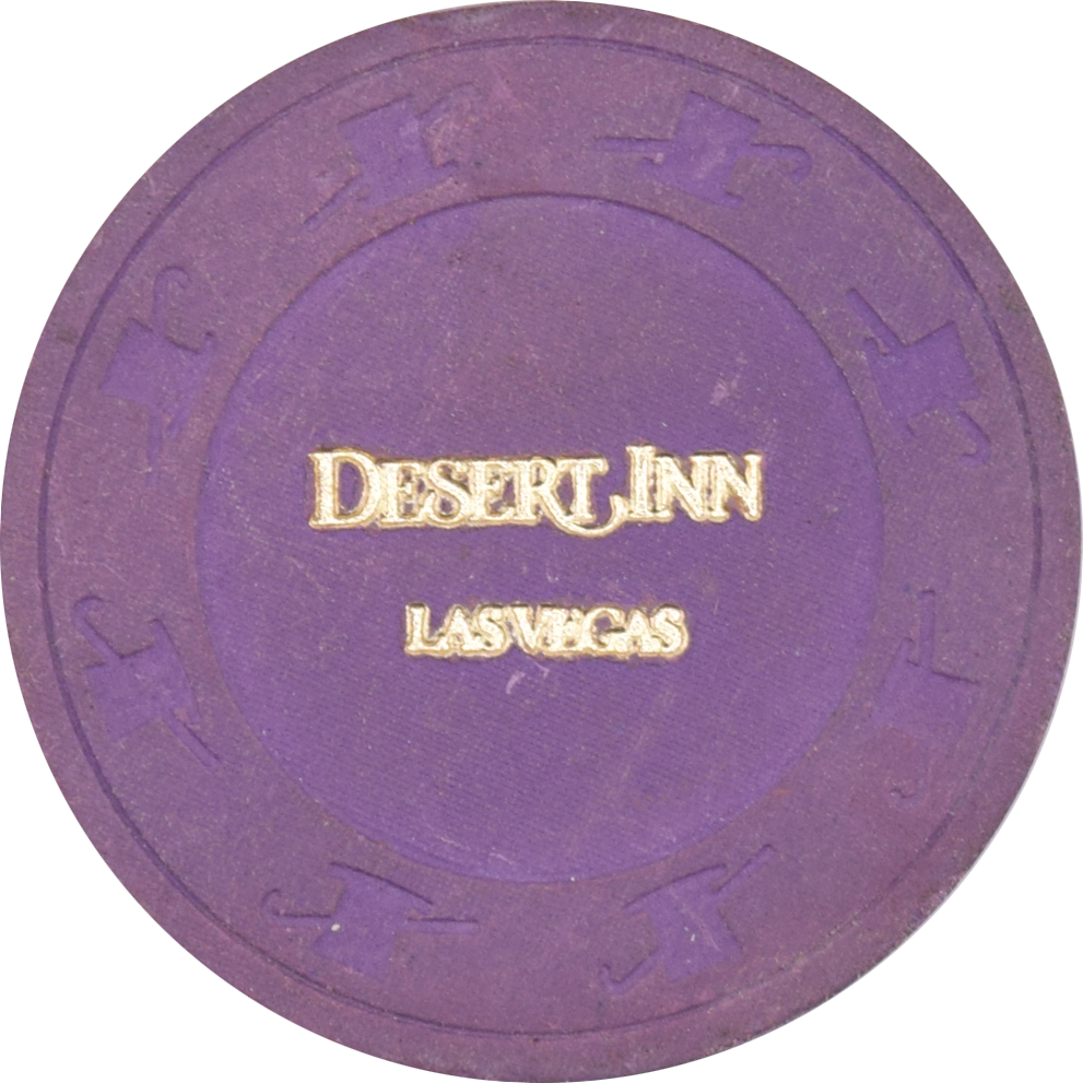 Desert Inn Casino Las Vegas Nevada Hot Stamp Roulette Purple Chip 1980