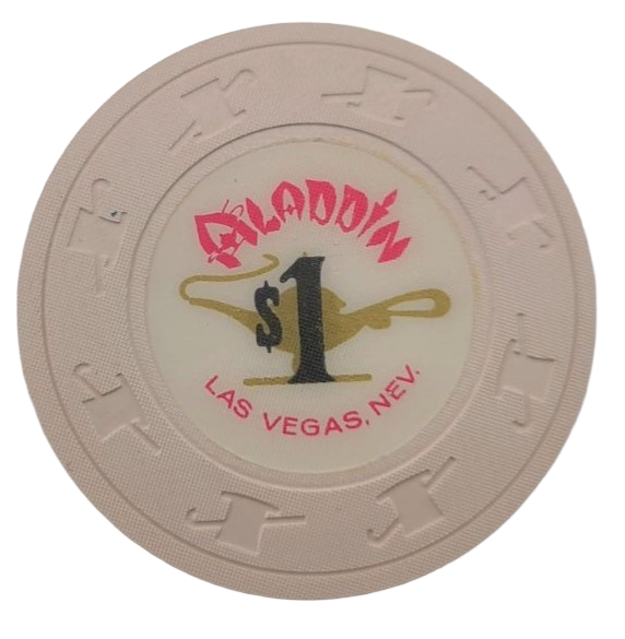 Aladdin Casino Las Vegas Nevada $1 Chip SCV 1970's Beige