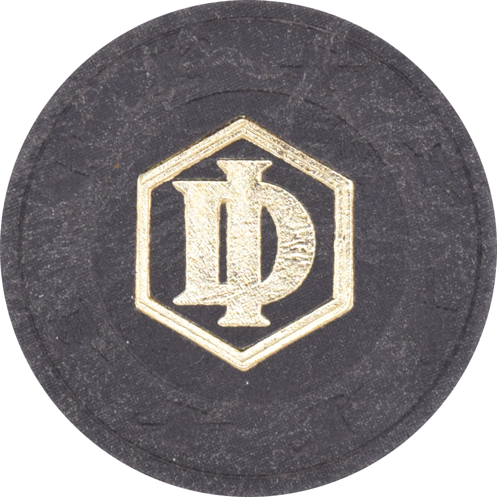 Desert Inn Casino Las Vegas Nevada Hot Stamp Roulette Black Chip 1980