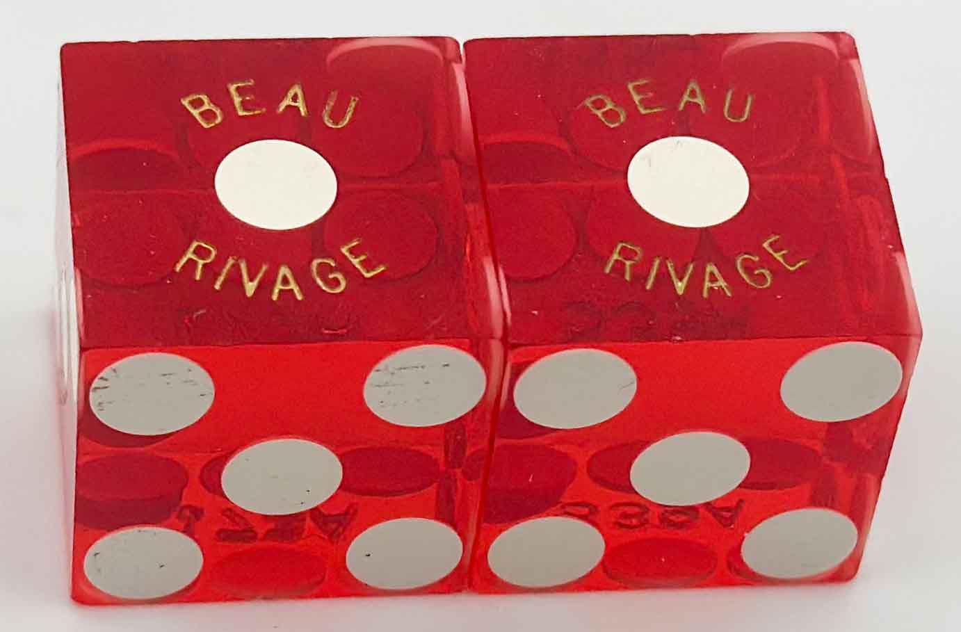Beau Rivage Casino Used Red Dice Biloxi Mississippi
