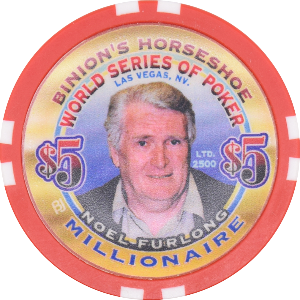 Horseshoe Club Casino Las Vegas Nevada $5 WSOP Noel Furlong Millionaire Chip 2002