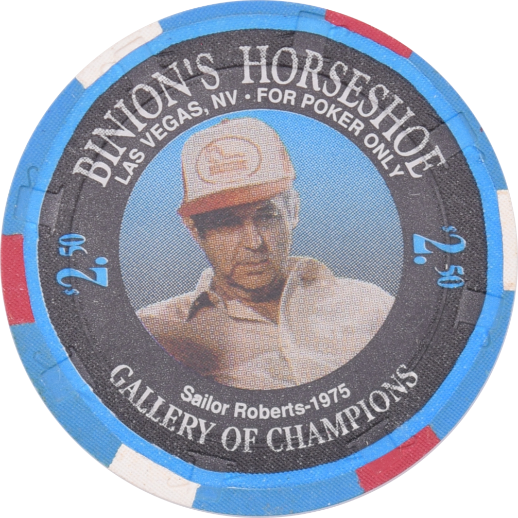 Horseshoe Club (Binion's) Casino Las Vegas Nevada $2.50 Sailor Roberts Chip 1994
