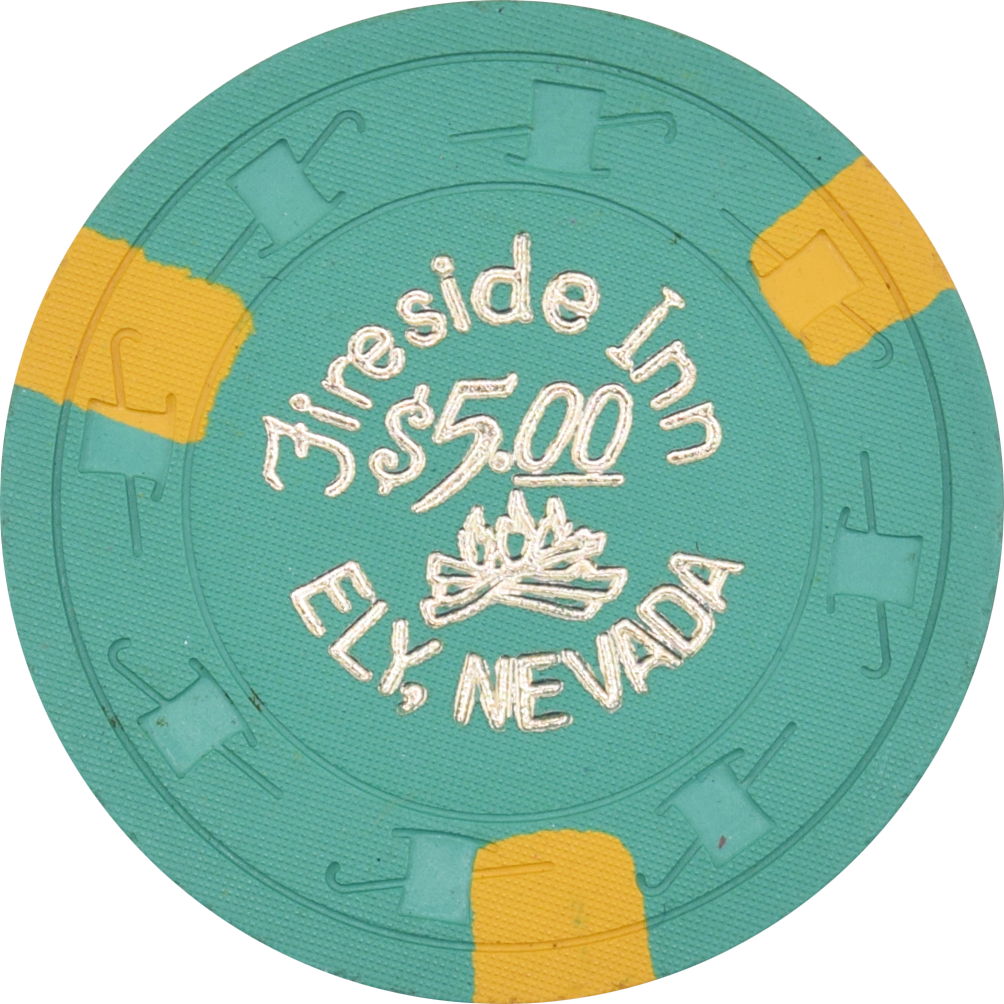 Fireside Inn Casino Ely Nevada $5 Chip 1970