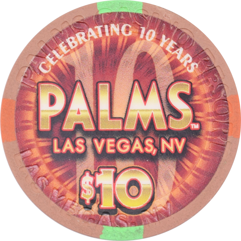 Palms Casino Las Vegas Nevada $10 Girl with Blackjack Chip 2011