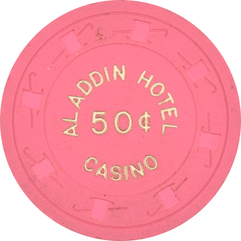 Aladdin Casino Las Vegas Nevada 50 Cent Rose Chip 1980s