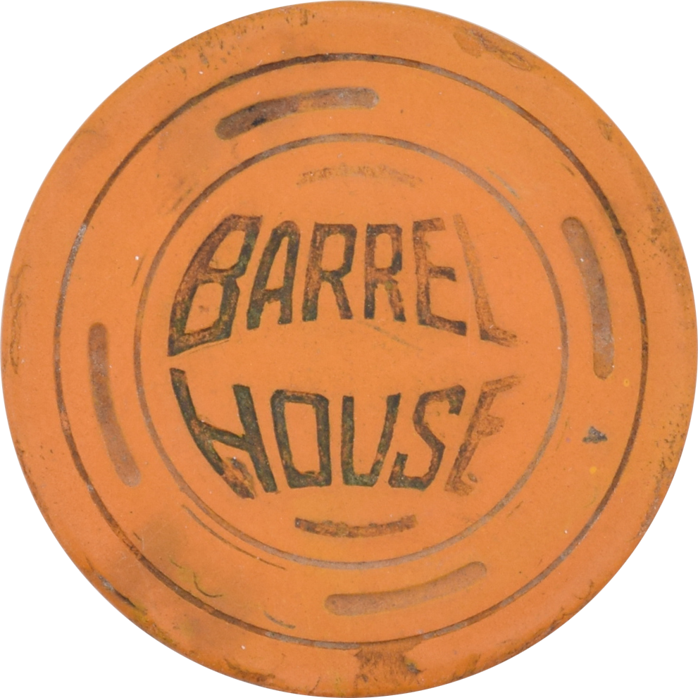 Barrel House Casino San Francisco California Orange Chip 1946