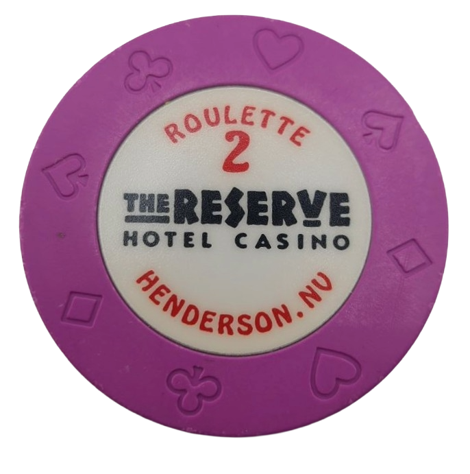 The Reserve Casino Henderson Nevada Purple Roulette 2 Chip 1998