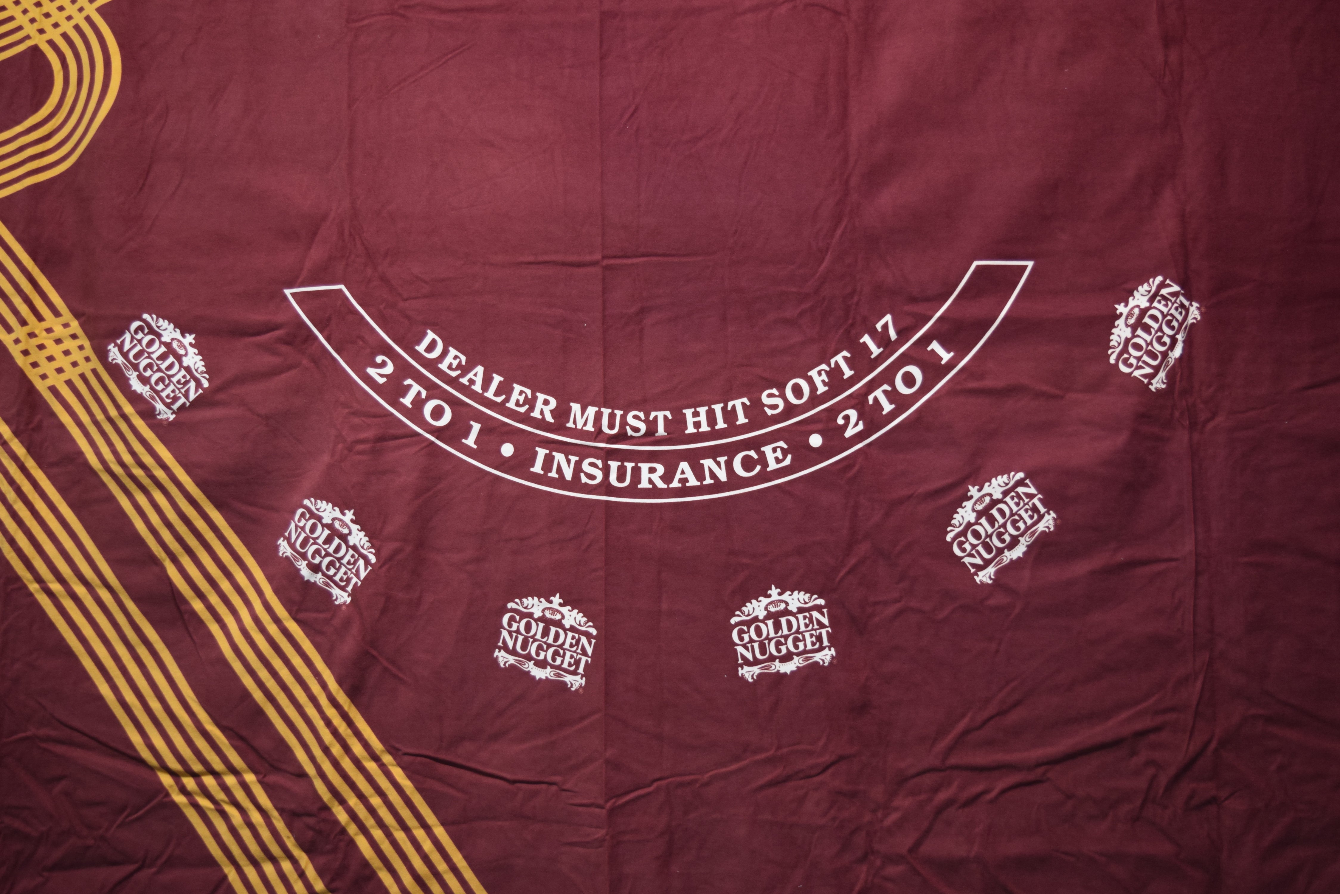 Golden Nugget Casino Las Vegas Nevada New Burgundy Blackjack Layout