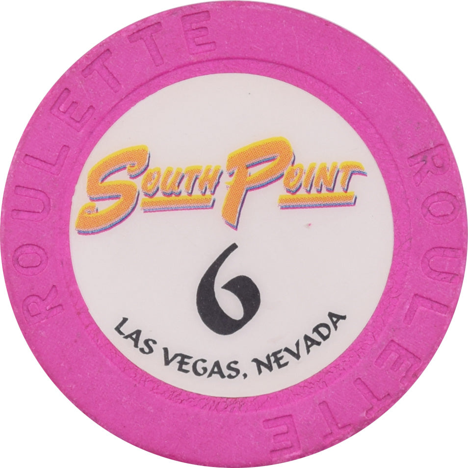 South Point Casino Las Vegas Nevada Purple Roulette 6 Chip 2006