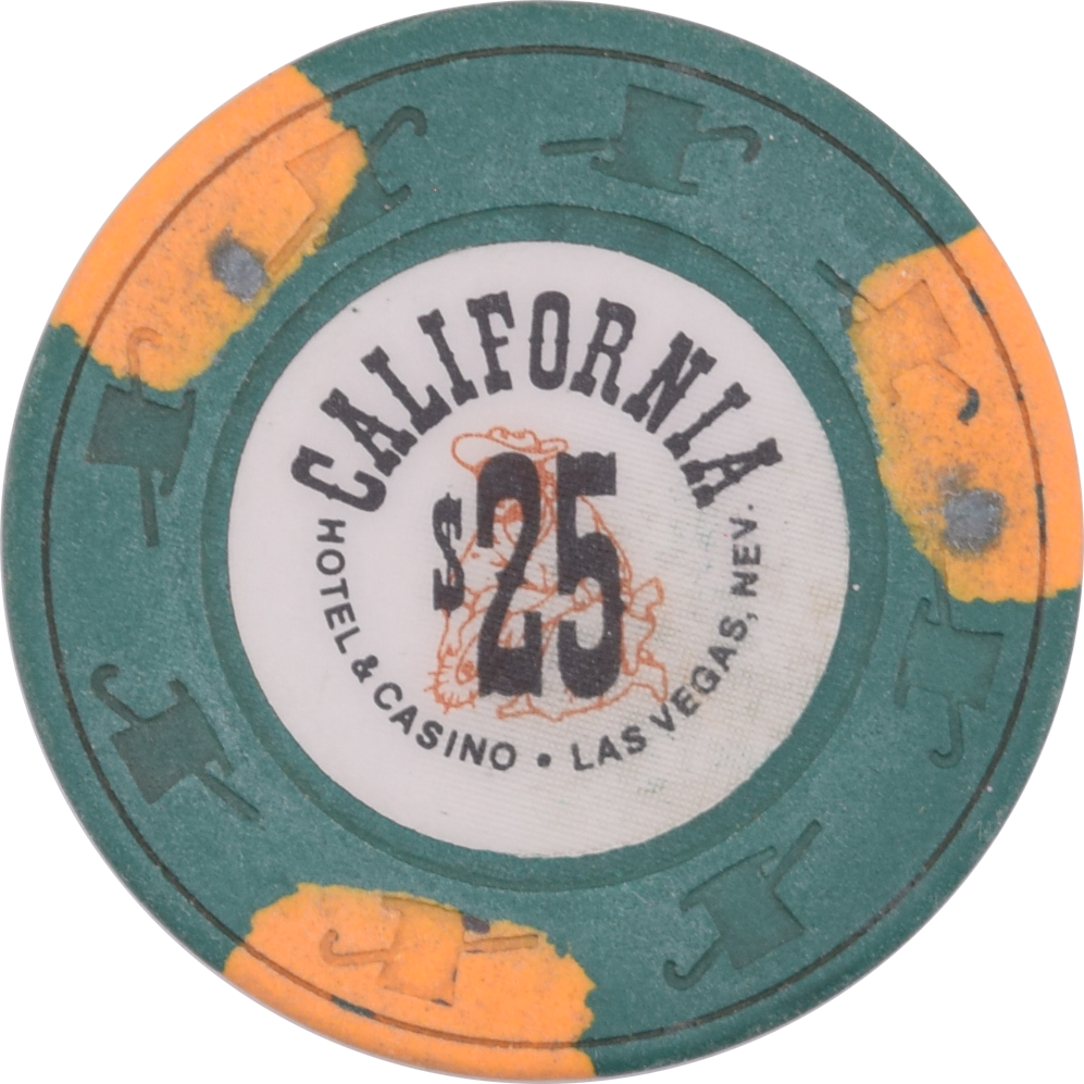 California Hotel Casino Las Vegas Nevada $25 Chip 1970s