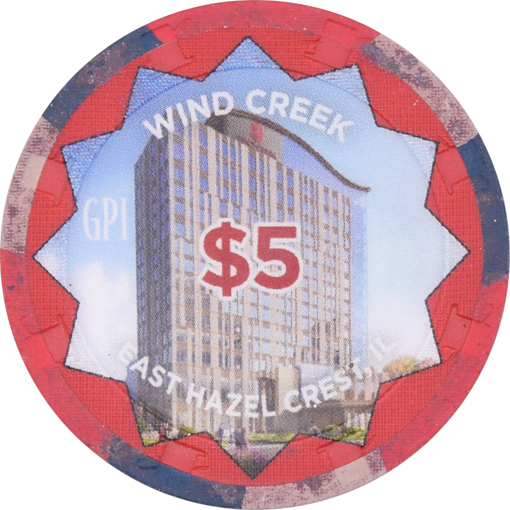 Wind Creek Chicago Southland Casino East Hazel Crest Illinois $5 Chip 2024