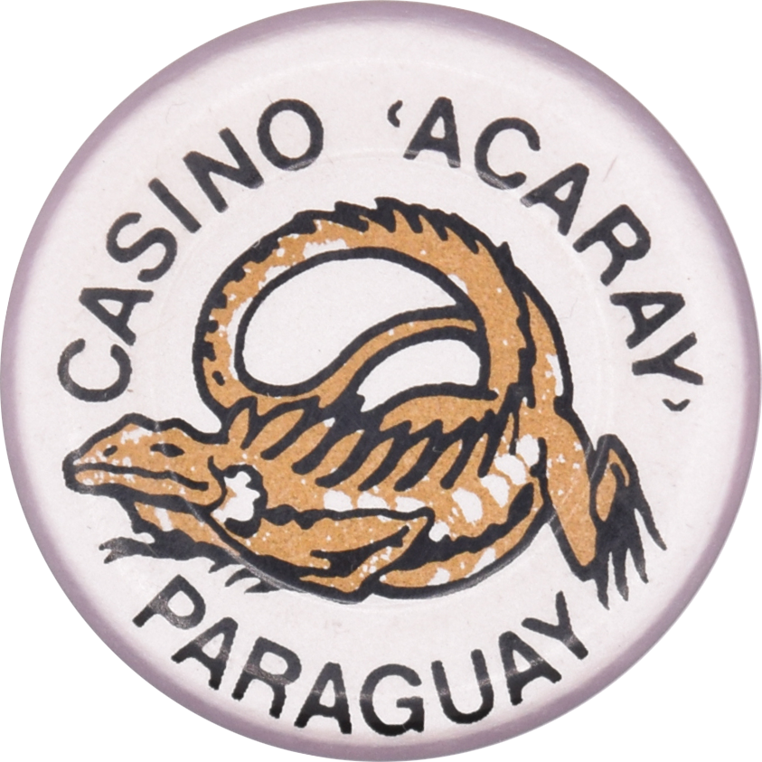 Casino Acaray Ciudad del Este Paraguay Roulette Iguana Silver Jeton Chip