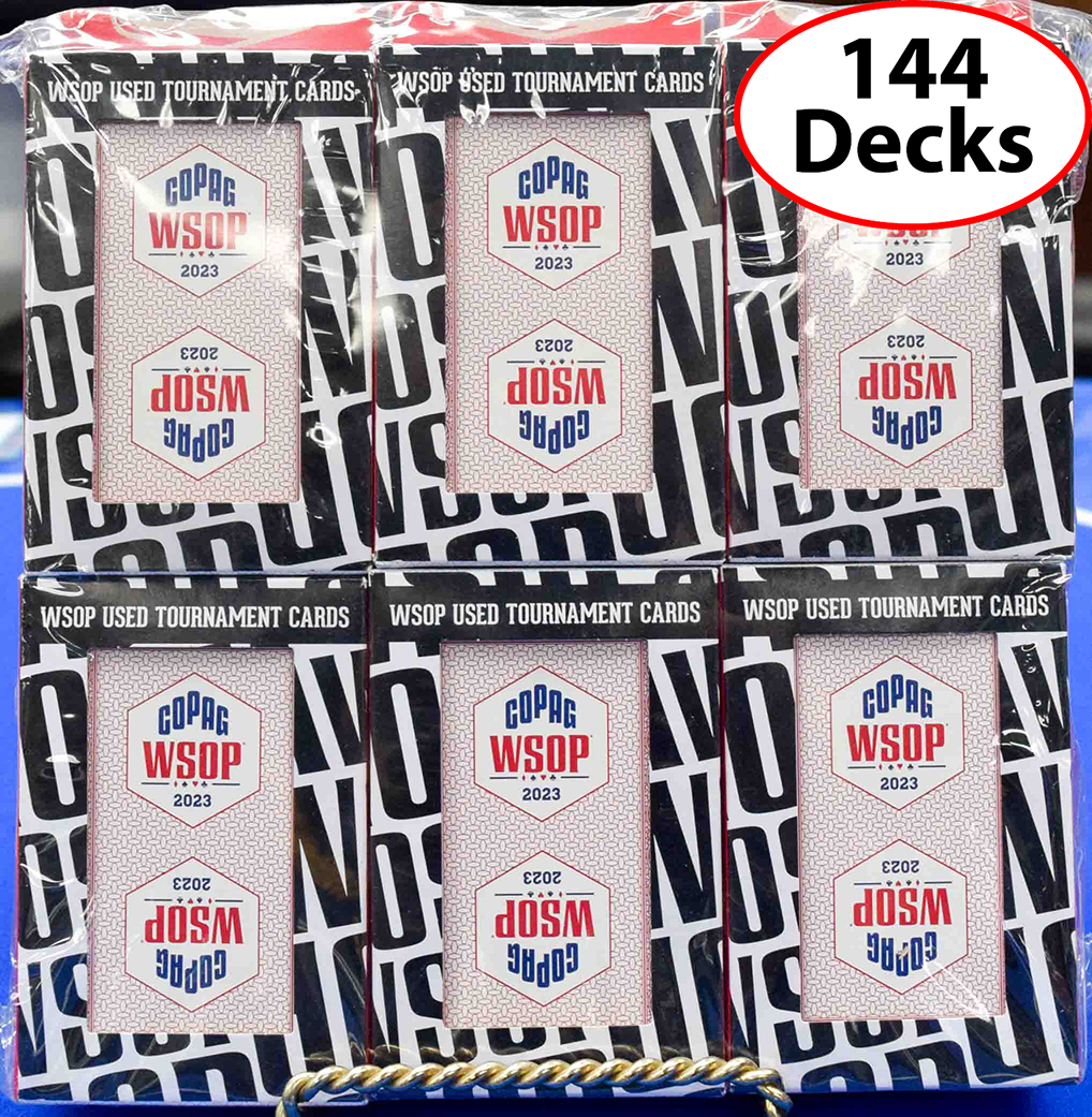 144 Used Blue Decks WSOP 2023 Copag Plastic Playing Cards Bridge Size