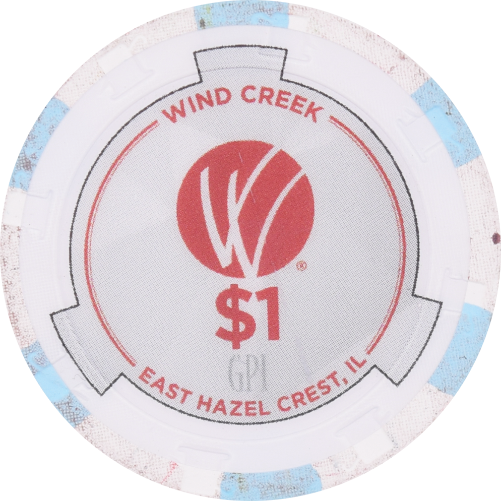 Wind Creek Chicago Southland Casino East Hazel Crest Illinois $1 Chip 2024