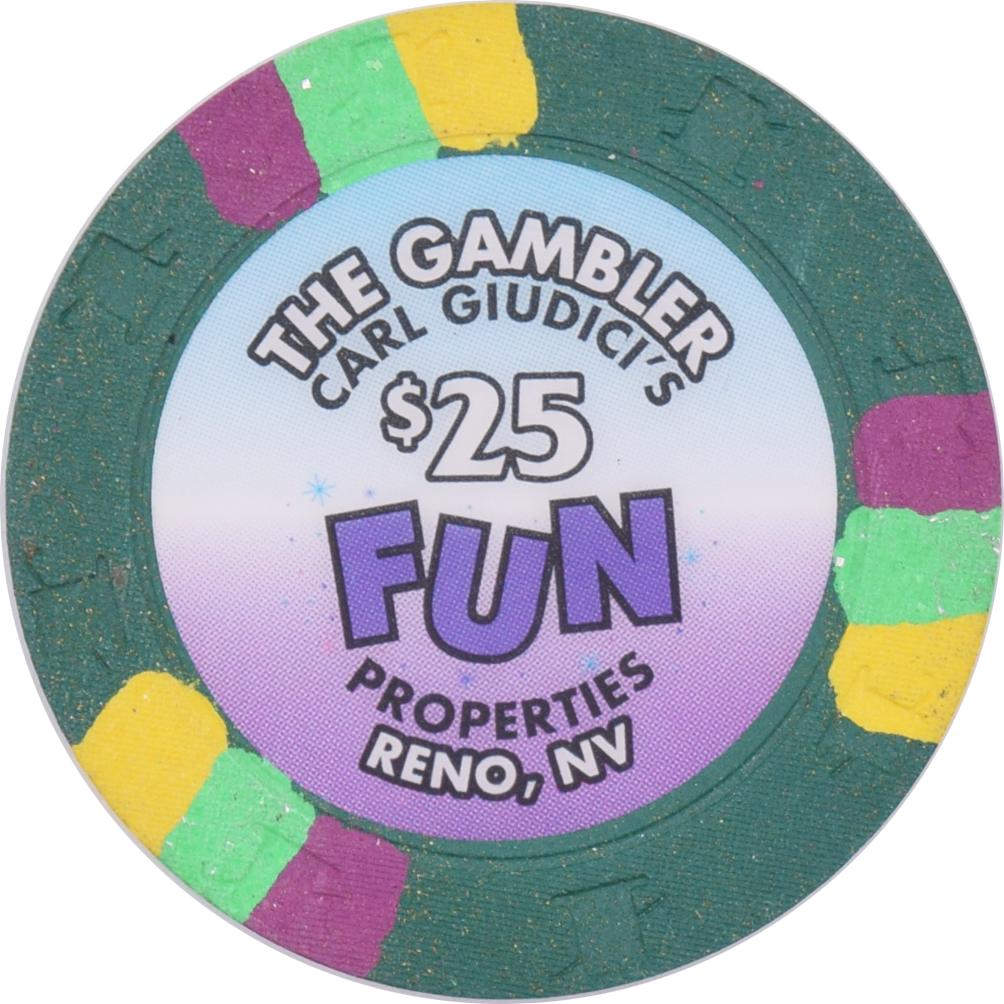 Carl Giudici's The Gambler Casino Reno Nevada $25 Chip 1995