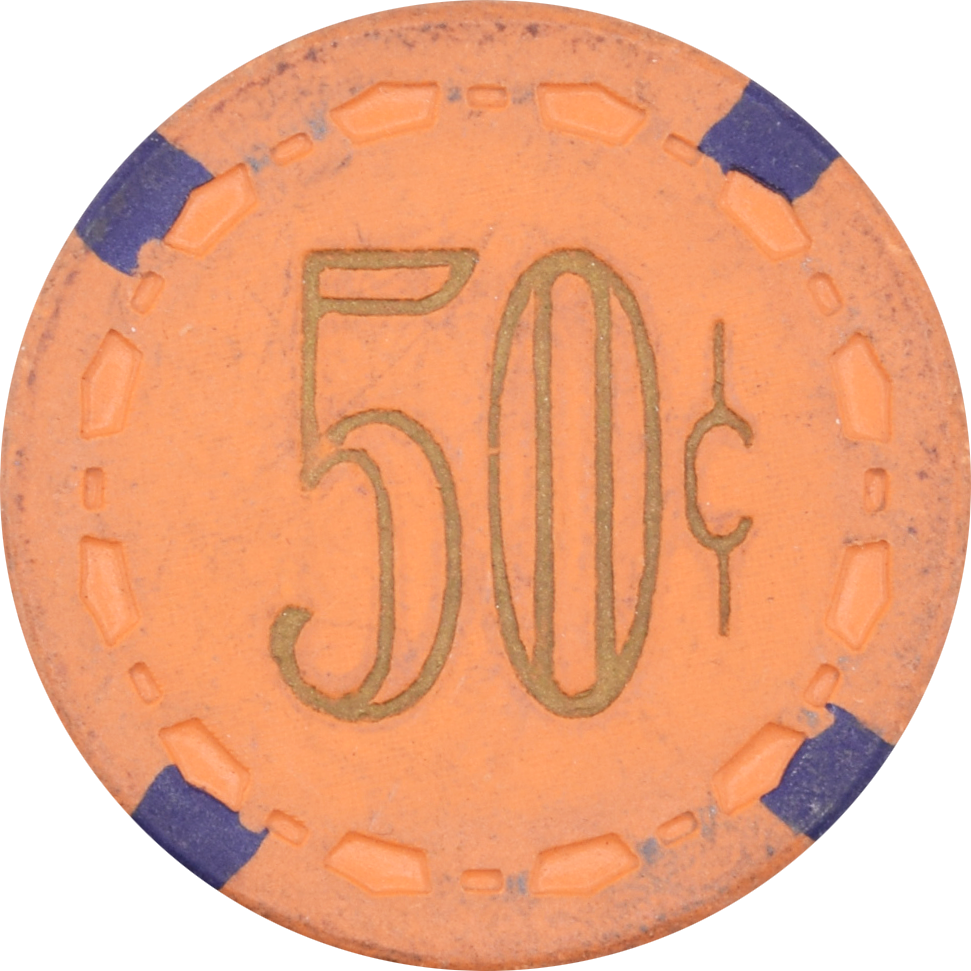 Club Horseshoe Casino Fallon Nevada 50 Cent Chip 1960