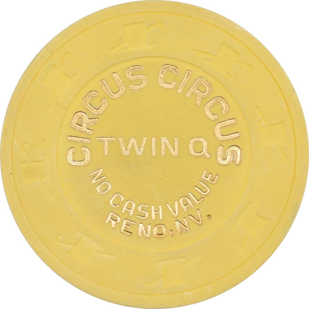 Circus Circus Casino Reno Nevada Twin Q NCV Chip 1990s