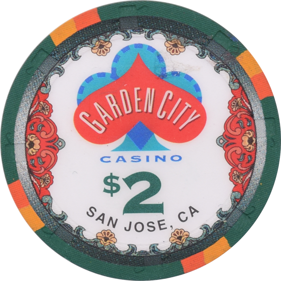 Garden City Casino San Jose California $2 RHC Chip