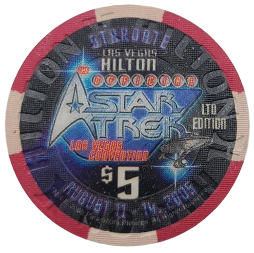 Las Vegas Hilton Casino Las Vegas Nevada $5 Chip Star Trek Voyager 2005