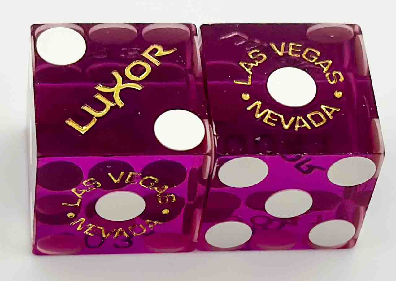 Luxor Casino Las Vegas Nevada Pair of Purple Dice