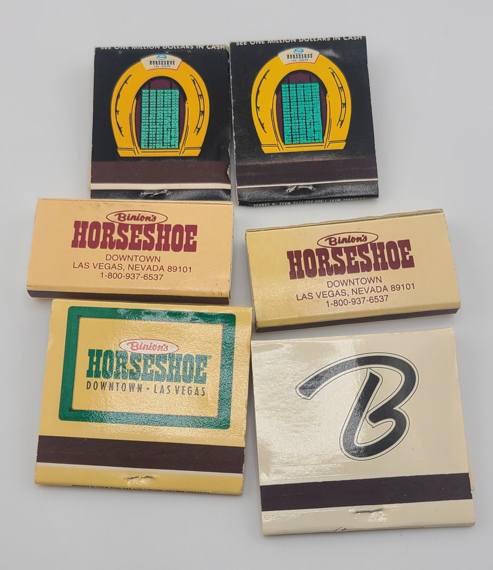 Binion's Horseshoe Club Las Vegas Nevada Vintage Matchbooks