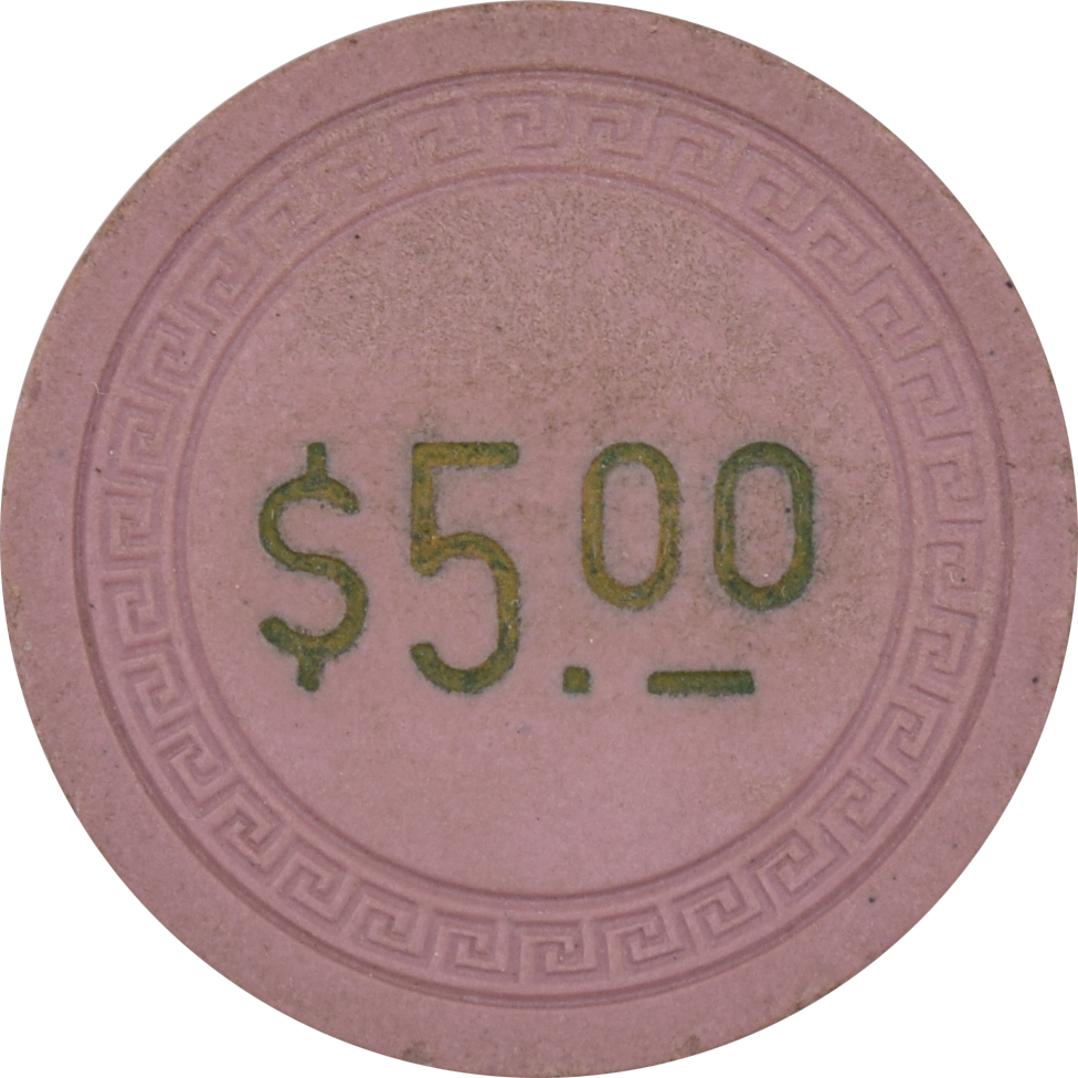 Broderick's Bar Casino Carson City Nevada $5 Chip 1940s