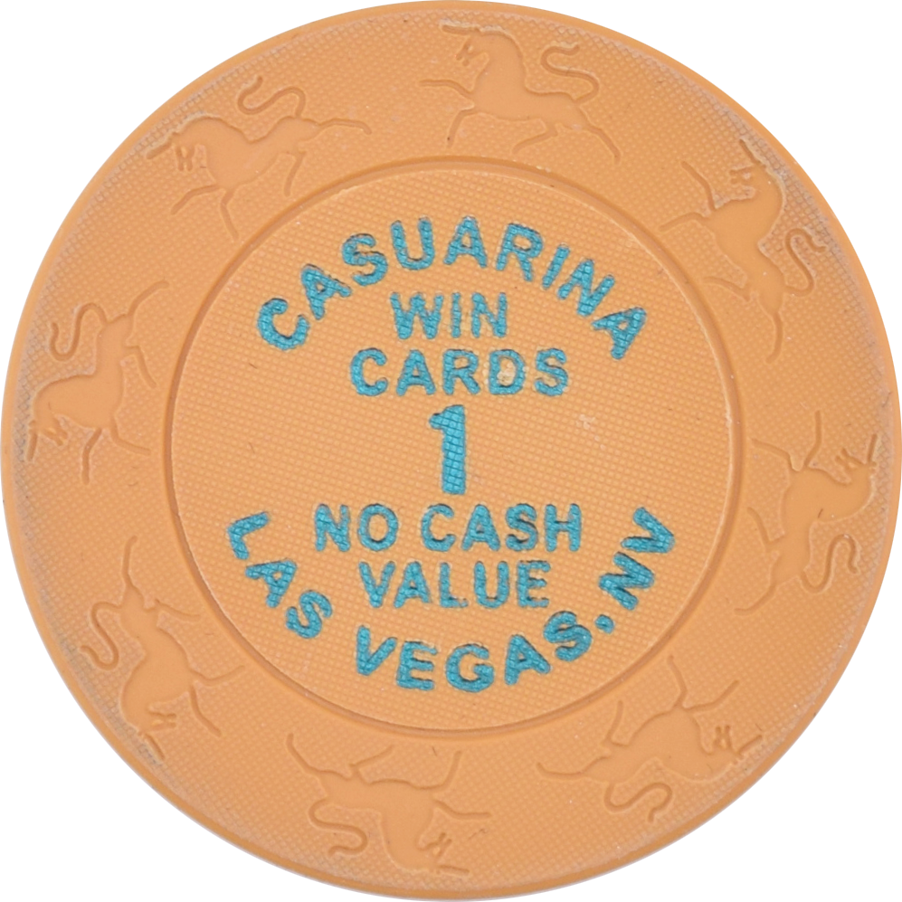 Casuarina Casino Las Vegas Nevada Win Cards 1 NCV Chip 2005