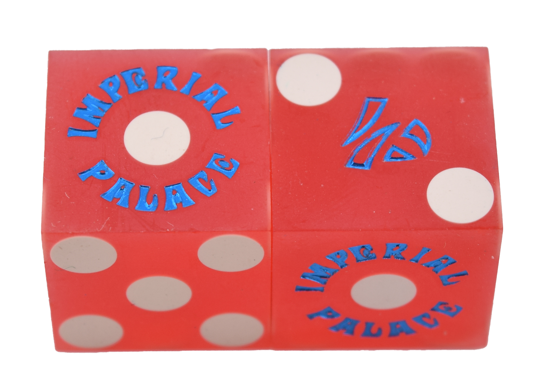 Imperial Palace Used Casino Pair of Sanded Dice