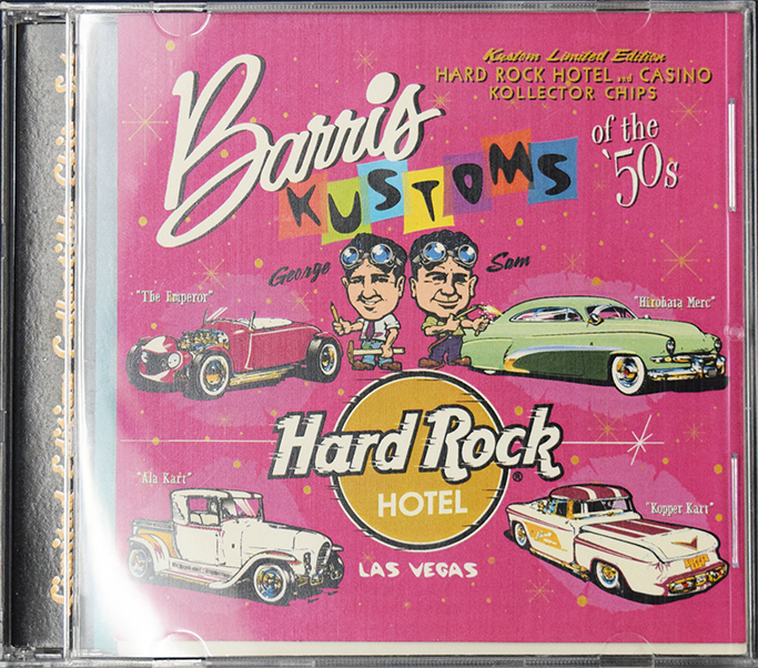 Hard Rock Hotel & Casino Las Vegas Nevada Barris Kustoms of the '50s Signed CD Set of 4 Chips 1997