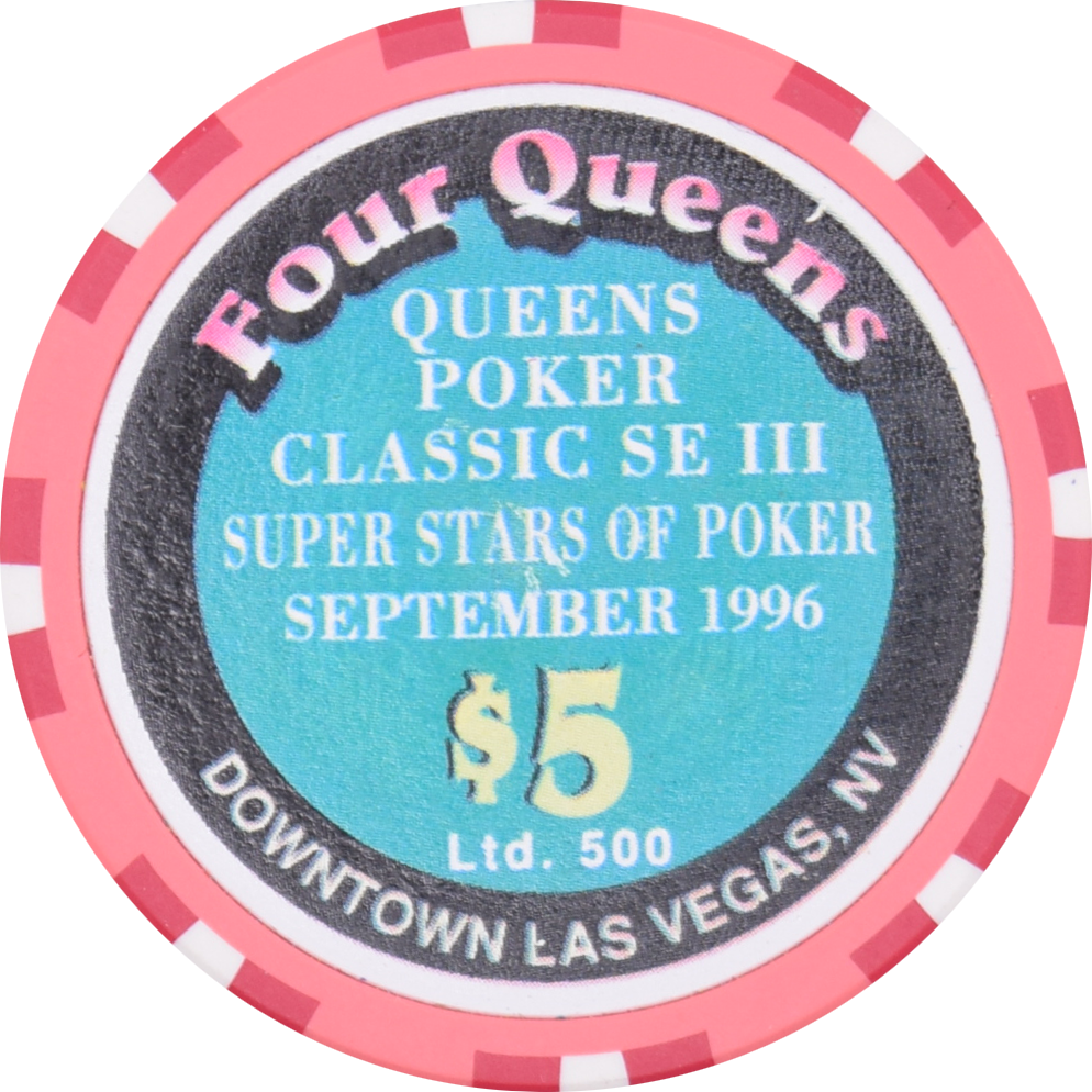 Four Queens Casino Las Vegas Nevada $5 Poker Super Stars - Jenny Kaye Chip 1996