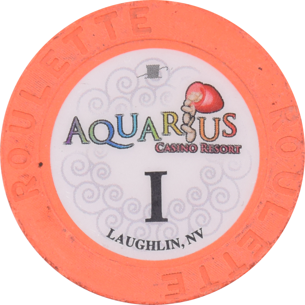 Aquarius Casino Laughlin Nevada Roulette I Orange Chip 2006