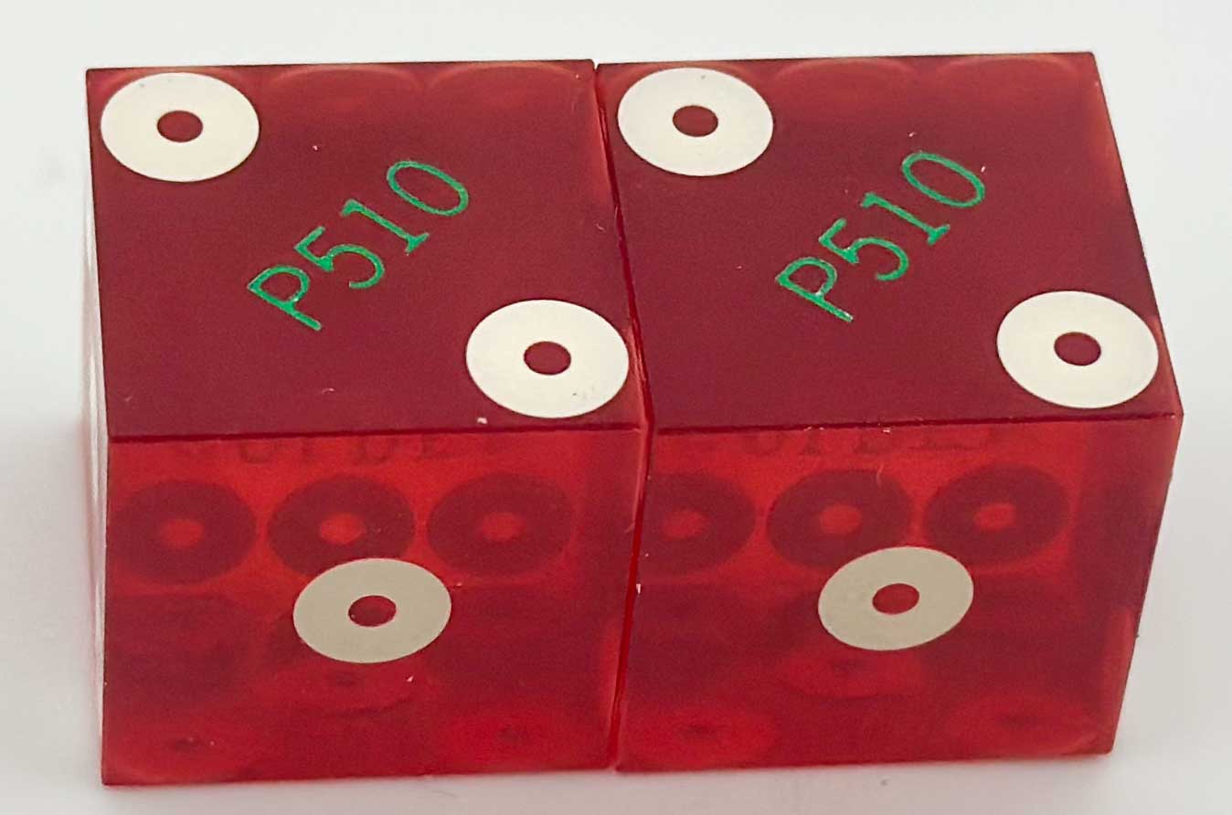 Golden Nugget Casino Used Red Dice Las Vegas Nevada