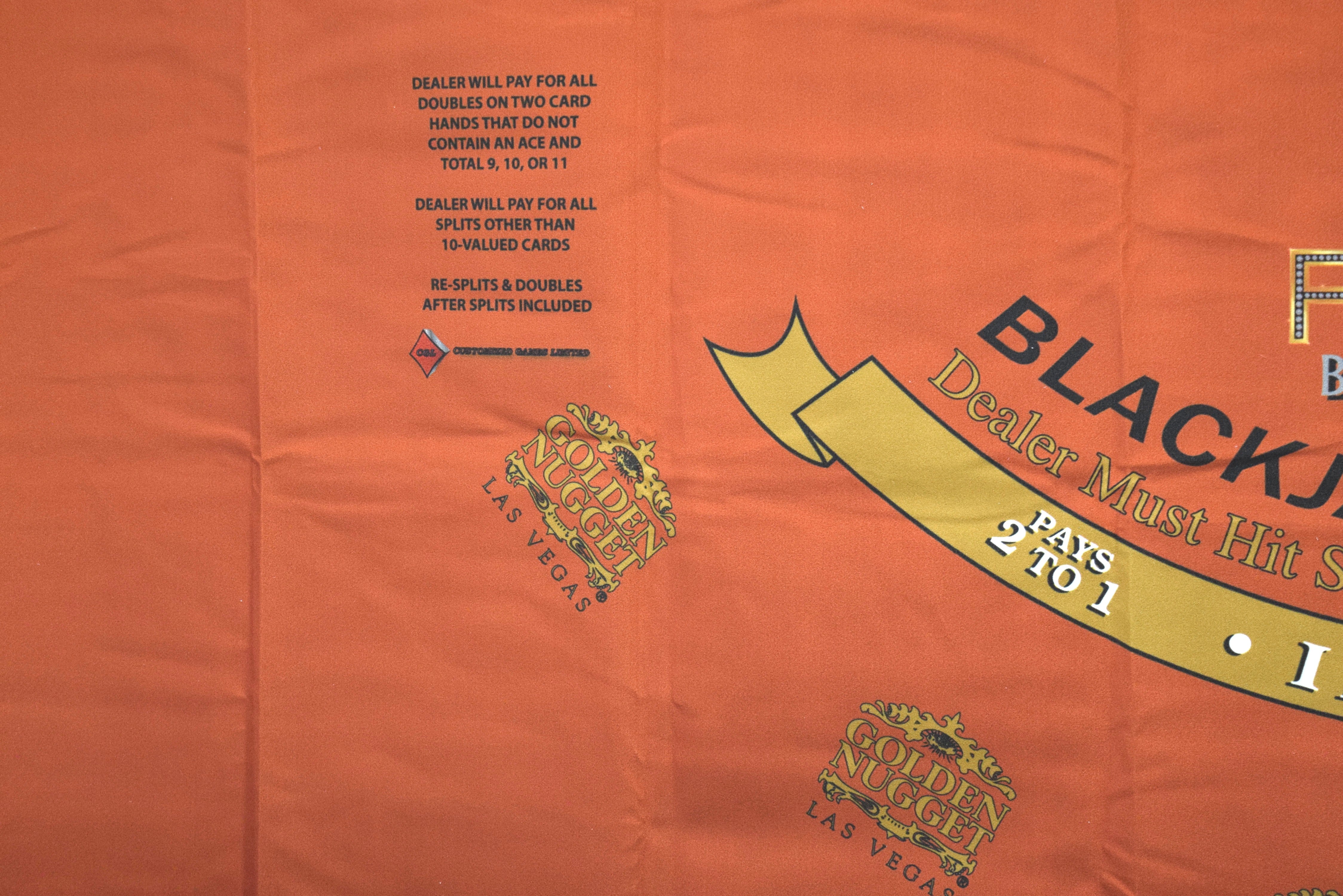 Golden Nugget Casino Las Vegas Nevada New Free Bet Blackjack Orange Layout